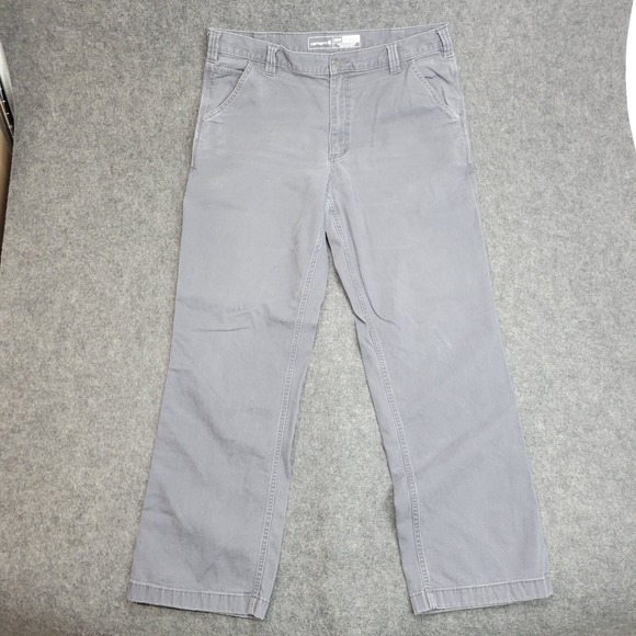 Carhartt Pants Mens 38x32 Rugged Flex Canvas Work Relaxed Fit Pockets - Picture 2 of 11